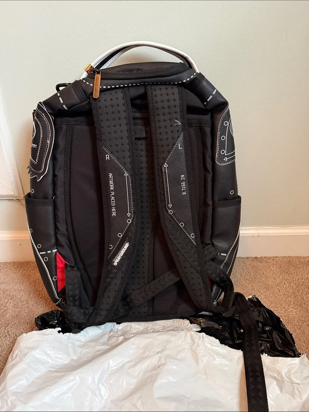Sprayground Black Sharkmouth Graphic Backpack